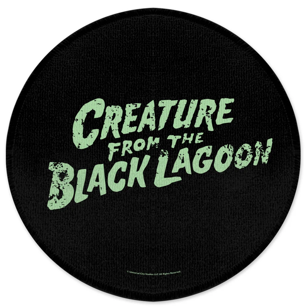 Universal Monsters Creature From The Black Lagoon Logo Round Bath Mat Afbeelding 1