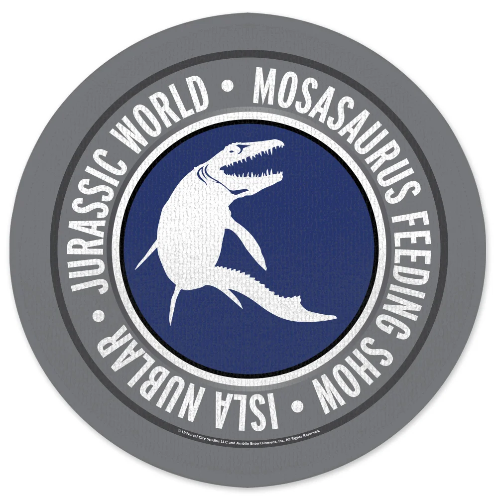 Jurassic Park Mosasaurus Feeding Show Round Bath Mat Afbeelding 1