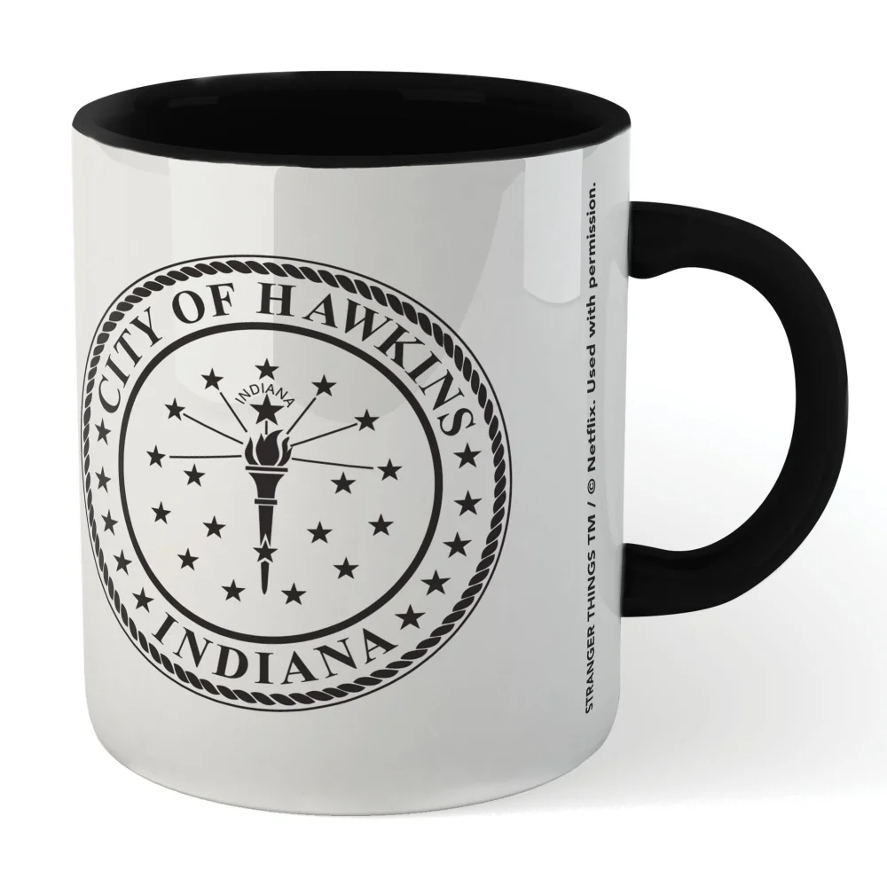 Stranger Things City Of Hawkins Mug - Black Afbeelding 1