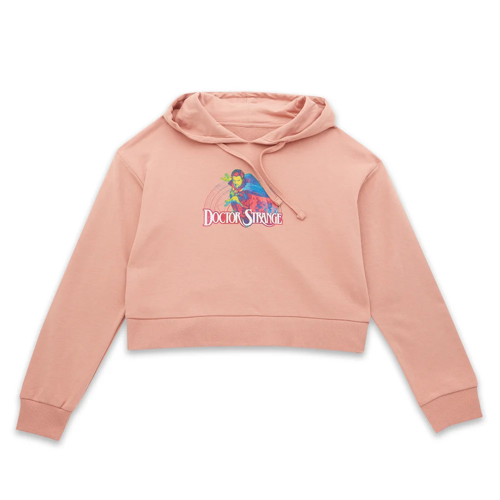 Marvel Dr Strange Psych Women's Cropped Hoodie - Dusty Pink - S Afbeelding 1