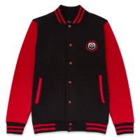 Pokémon Kanto Legendary Embroidered Unisex Varsity Jas - Zwart