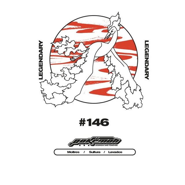 Pokémon Moltres Legendary Unisex T-Shirt - Wit