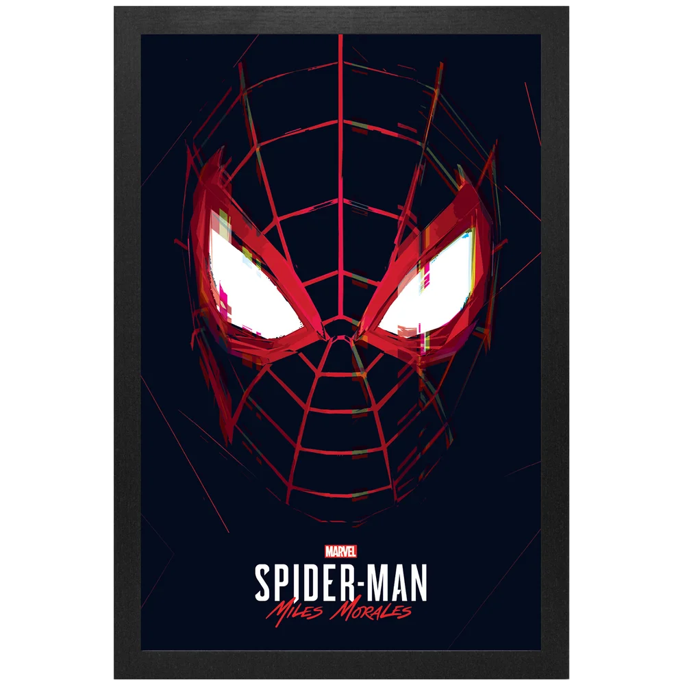 Marvel Spider-Man Miles Morales Spidey Eyes Framed Art Print Afbeelding 1