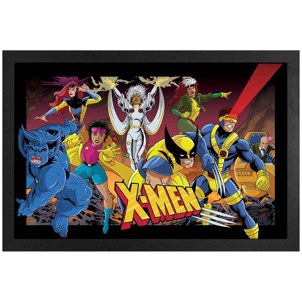 Marvel X-Men Animated Series Group Framed Art Print Afbeelding 1