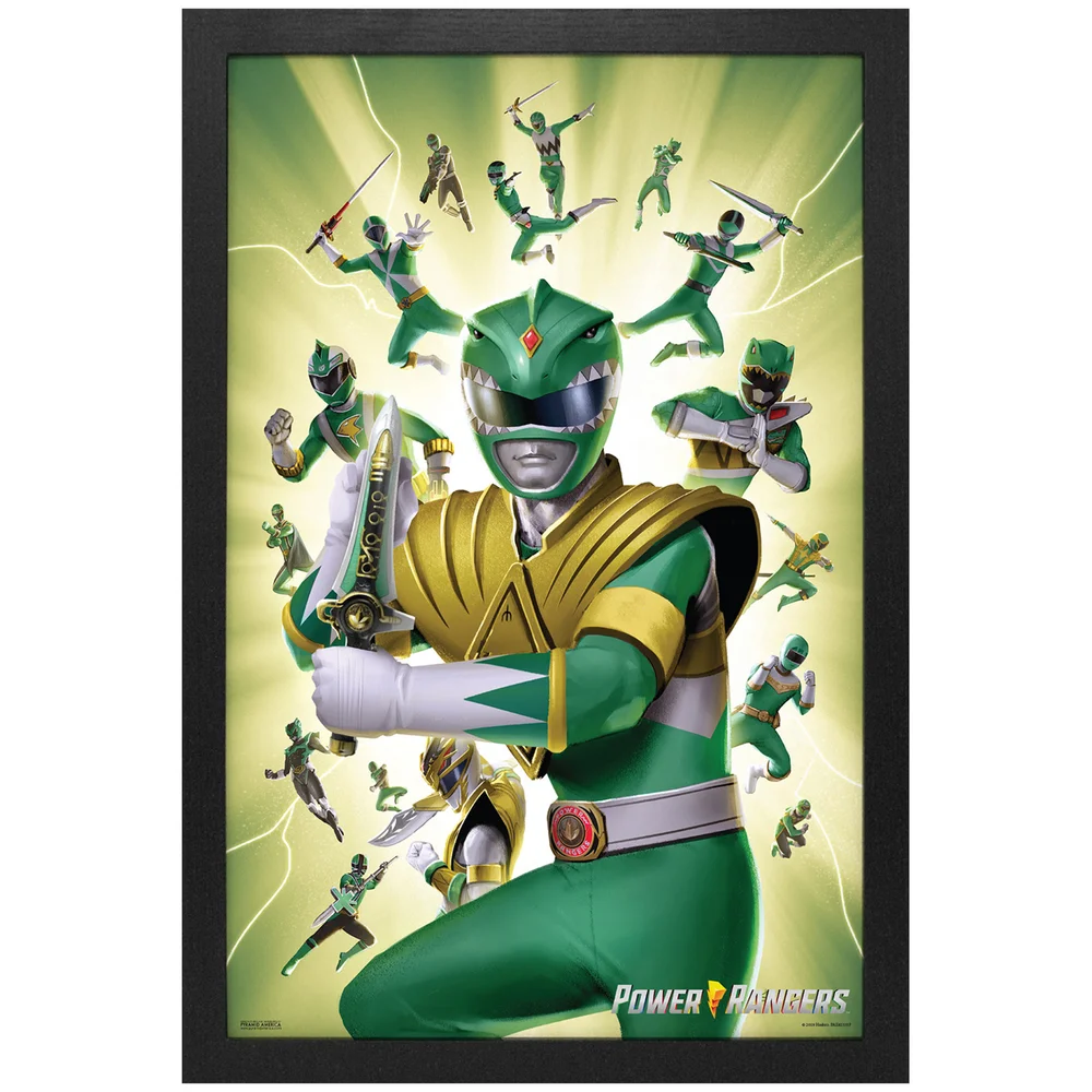 Power Rangers Green Ranger Framed Art Print Afbeelding 1