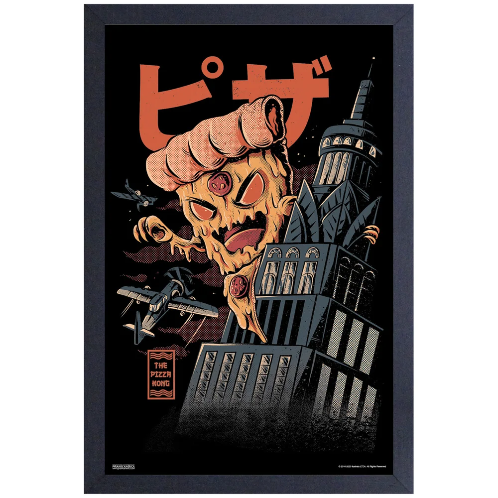 Illustrata The Pizza Kong Framed Art Print Afbeelding 1