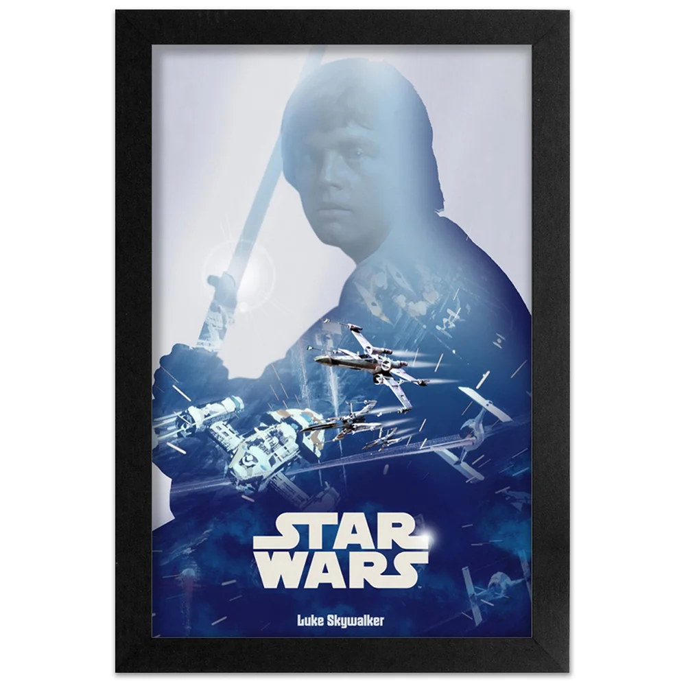 Star Wars Luke Skywalker Framed Art Print Afbeelding 1