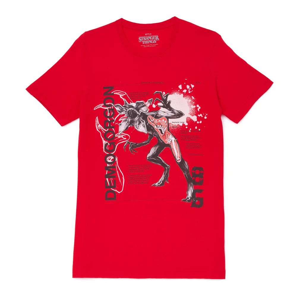 Stranger Things Demogorgon Unisex T-Shirt - Rood - S Afbeelding 1