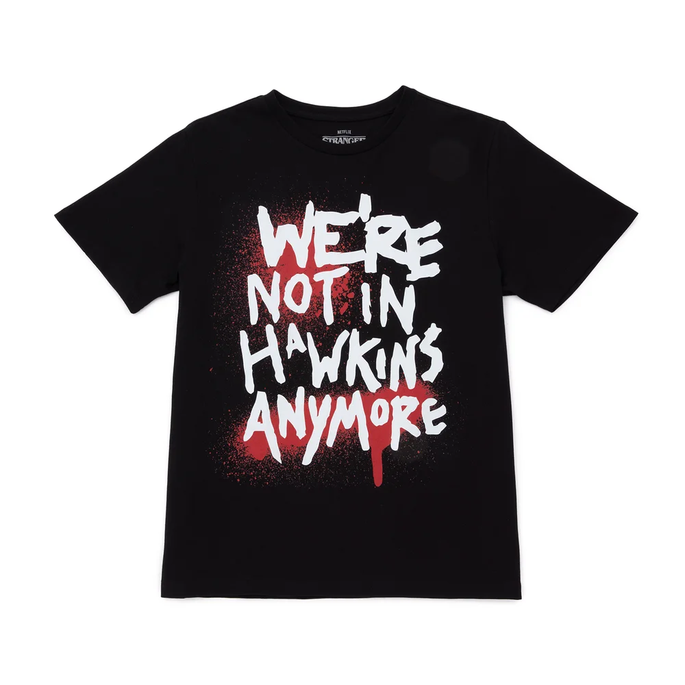 Stranger Things Not In Hawkins Unisex T-Shirt - Zwart - S Afbeelding 1