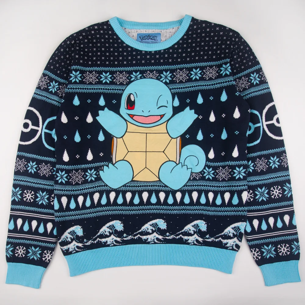 Pokémon Squirtle Knitted Christmas Jumper - XS Afbeelding 1