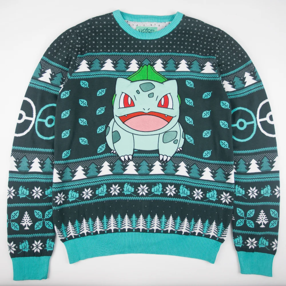 Pokémon Bulbasaur Knitted Christmas Jumper - XS Afbeelding 1