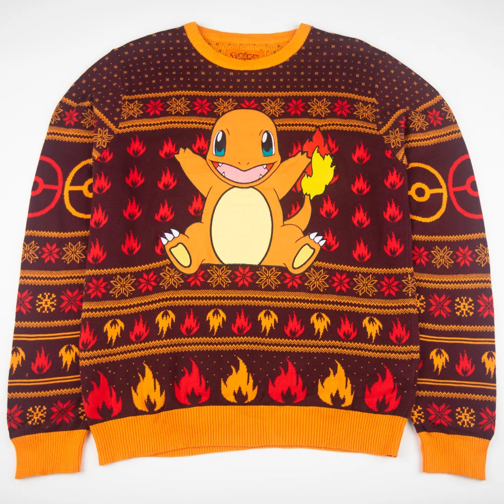 Pokémon Charmander Knitted Christmas Jumper - XS Afbeelding 1