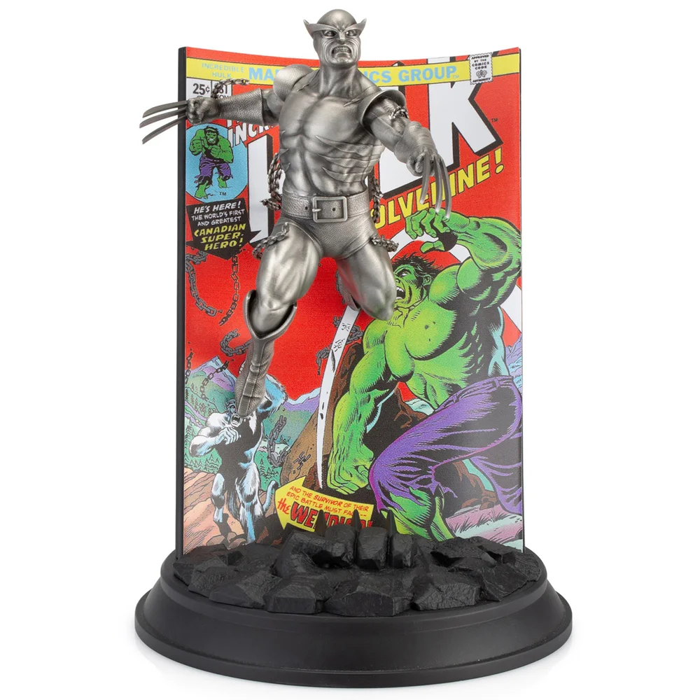 Royal Selangor Limited Edition Marvel Wolverine The Incredible Hulk #81 Pewter Figurine (800 Pieces Worldwide) Afbeelding 1