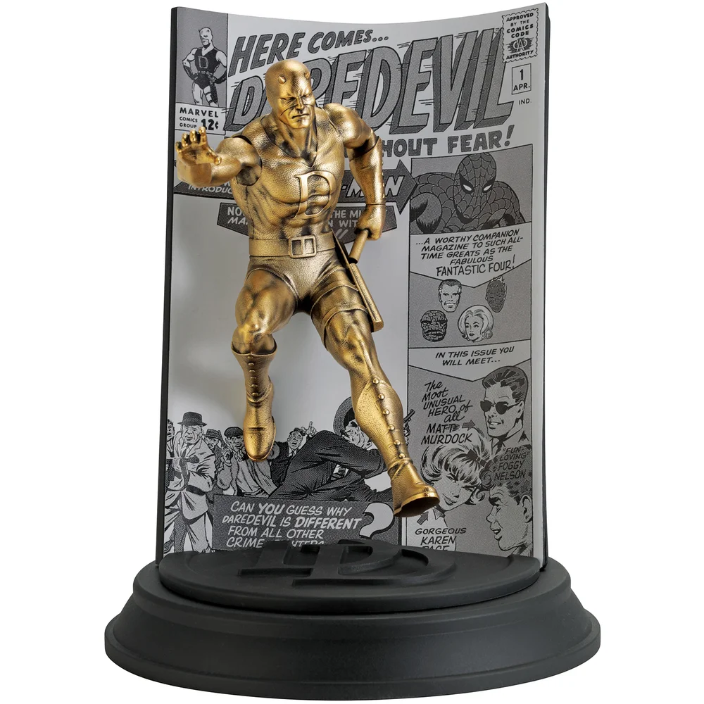 Royal Selangor Limited Edition Marvel Daredevil #1 Gilt Figurine (200 Pieces Worldwide) Afbeelding 1