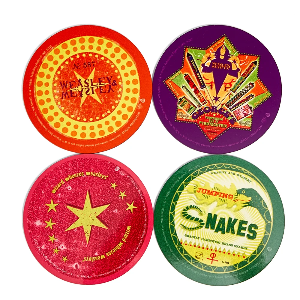 Decorsome x Harry Potter Magic Badges Round Coaster Set Afbeelding 1