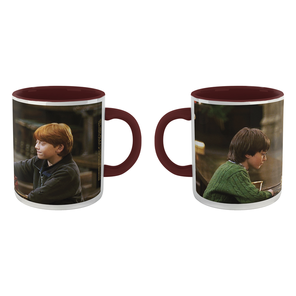 Harry Potter Harry And Ron - Playing Chess Mug - Burgundy Afbeelding 1
