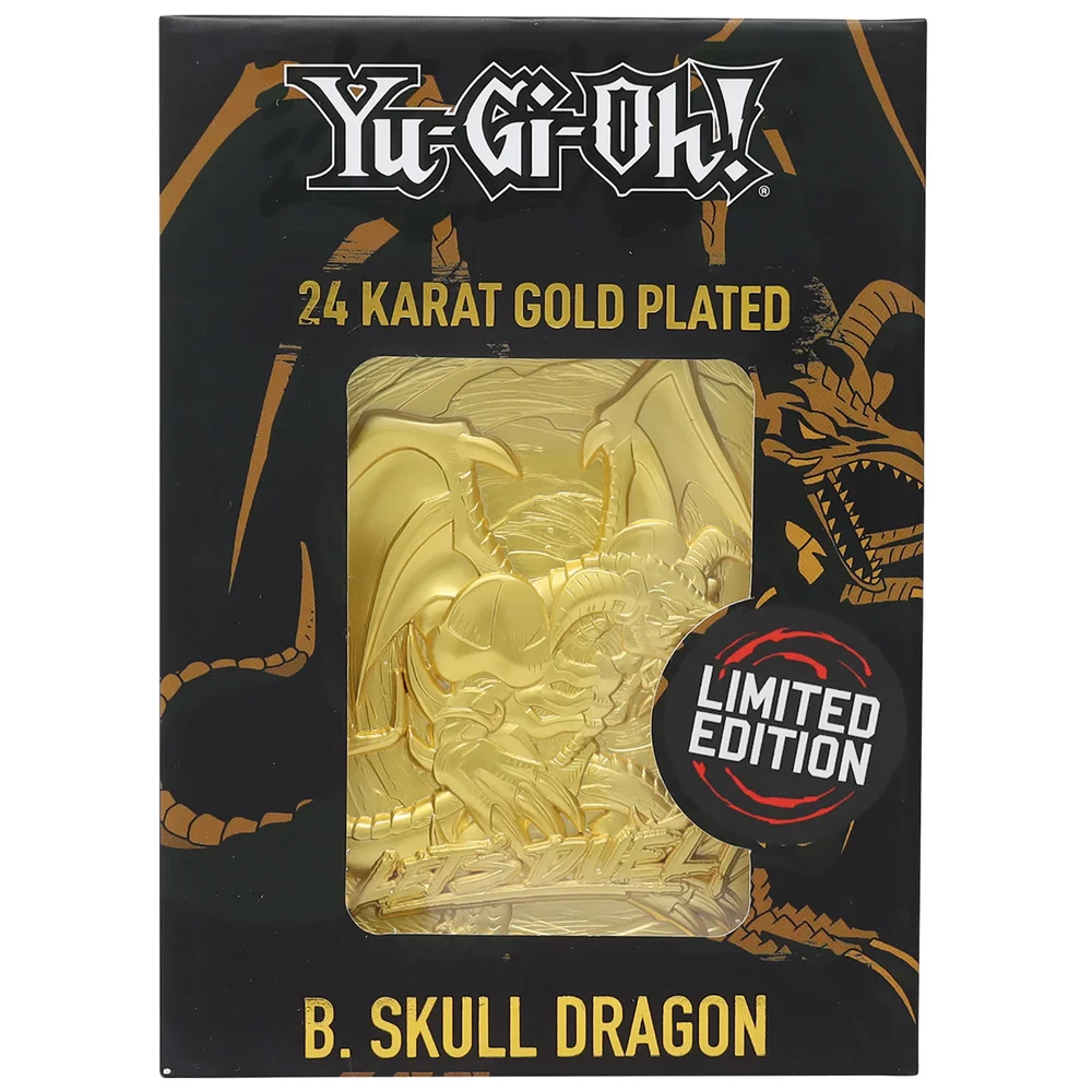 Fanattik Yu-Gi-Oh! Limited Edition 24K Gold Plated Collectible - B. Skull Dragon Afbeelding 1