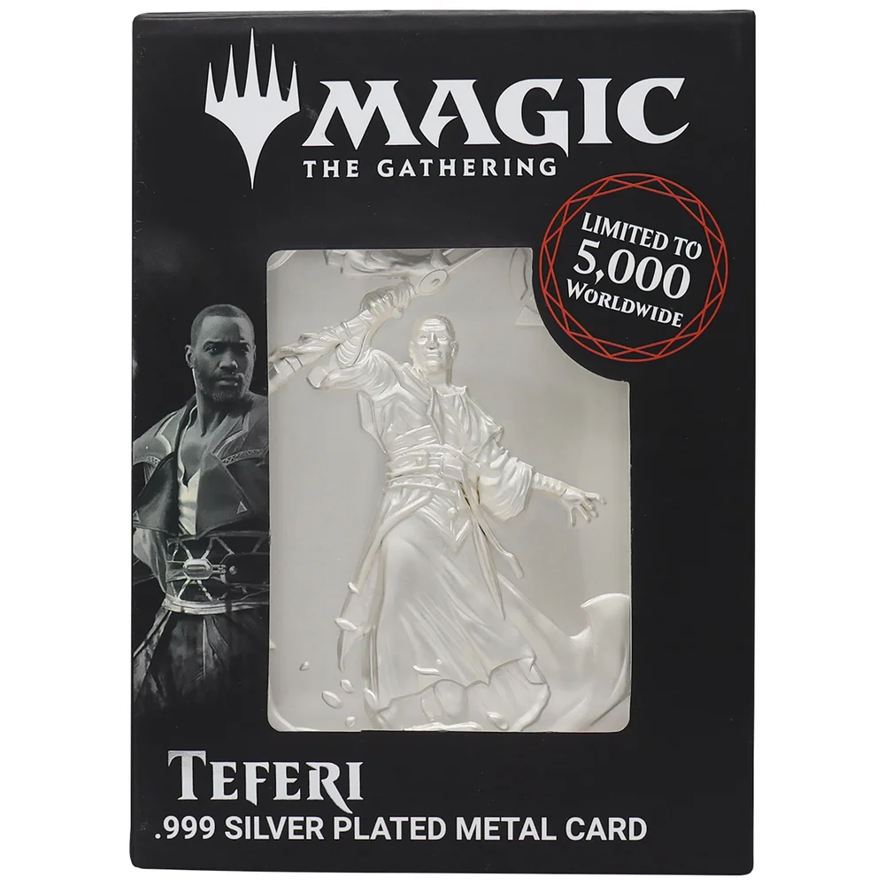 Fanattik Magic the Gathering Limited Edition .999 Silver Plated Teferi Metal Collectible Afbeelding 1