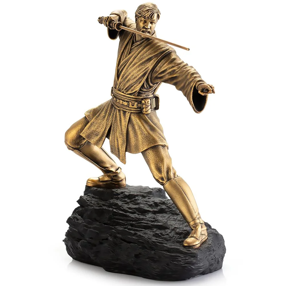 Royal Selangor Limited Edition Star Wars Obi Wan Gilt Figure (300 Pieces Worldwide) Afbeelding 1