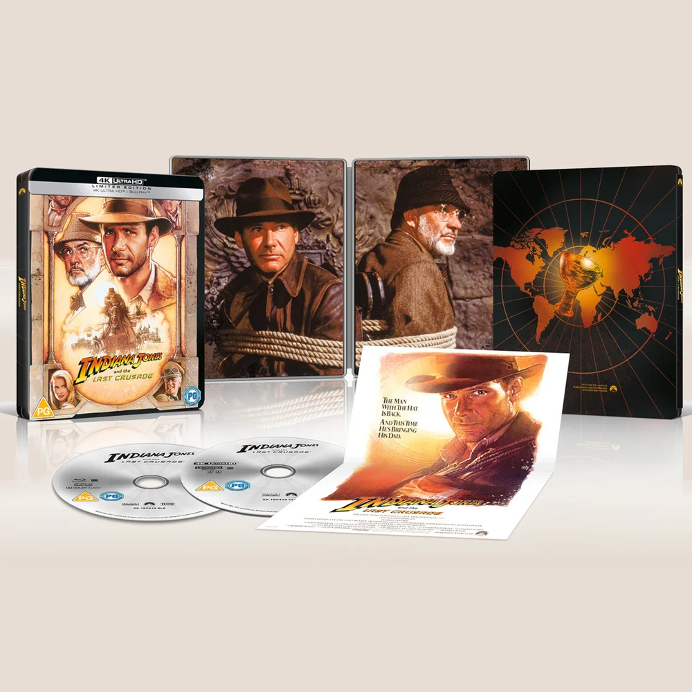 Indiana Jones And The Last Crusade 4K Ultra HD Steelbook (Inclusief Blu-ray) Afbeelding 1