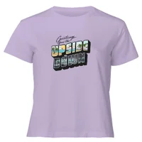 Stranger Things Groeten van de Upside Down Vrouwen Uitgesneden T-shirt - Lila