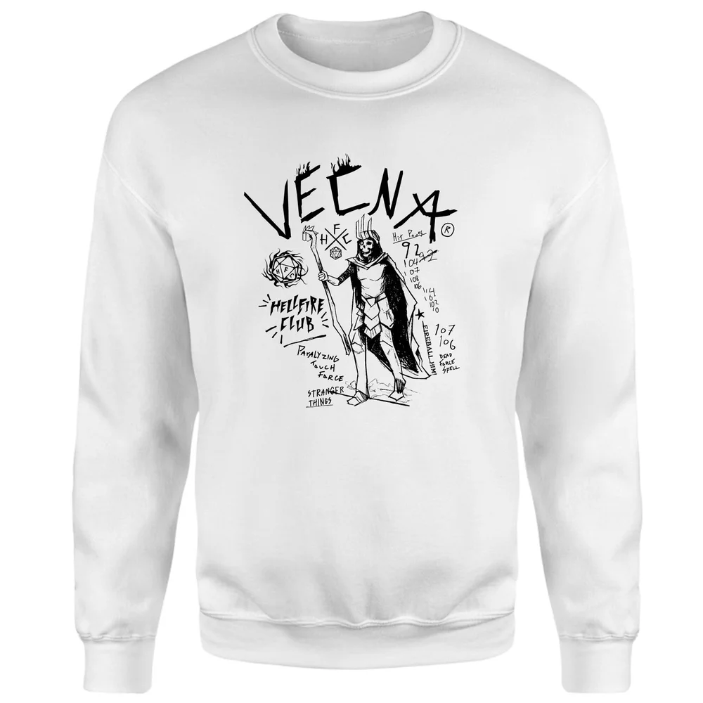 Stranger Things Vecna Tattoo Sweatshirt - Wit - S Afbeelding 1