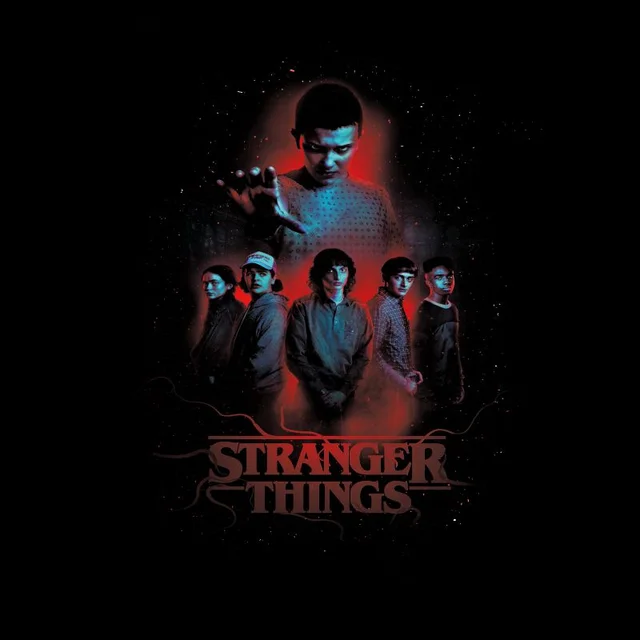 Stranger Things Karakter Samenstelling Unisex T-shirt - Zwart