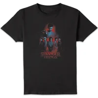 Stranger Things Karakter Samenstelling Unisex T-shirt - Zwart