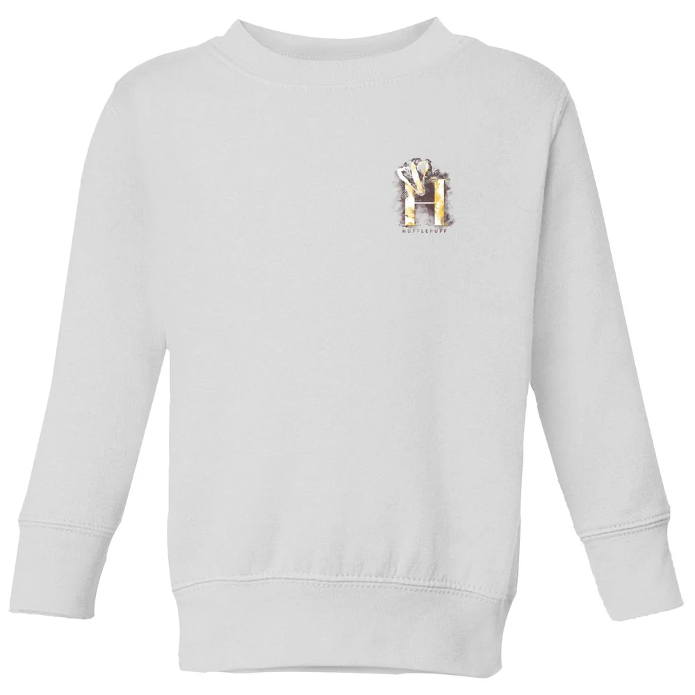 Harry Potter Hufflepuff Kids' Sweatshirt - White - 98/104 (3-4 jaar) Afbeelding 1