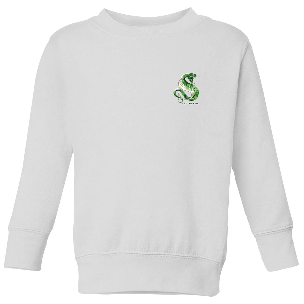 Harry Potter Slytherin Kids' Sweatshirt - White - 98/104 (3-4 jaar) Afbeelding 1