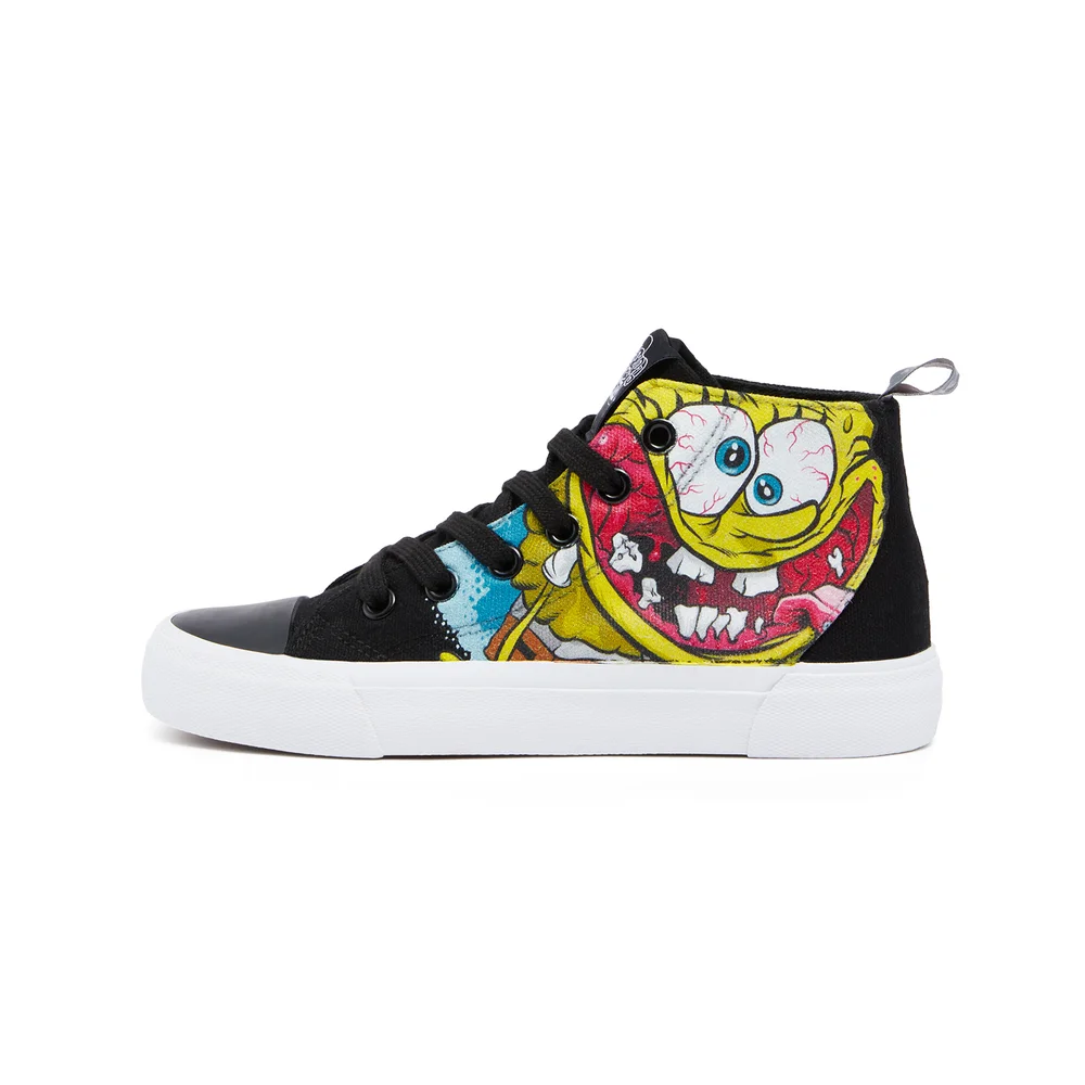 Akedo x SpongeBob SquarePants Kids' High Top - Black - UK Kids 10 / EU28 Afbeelding 1