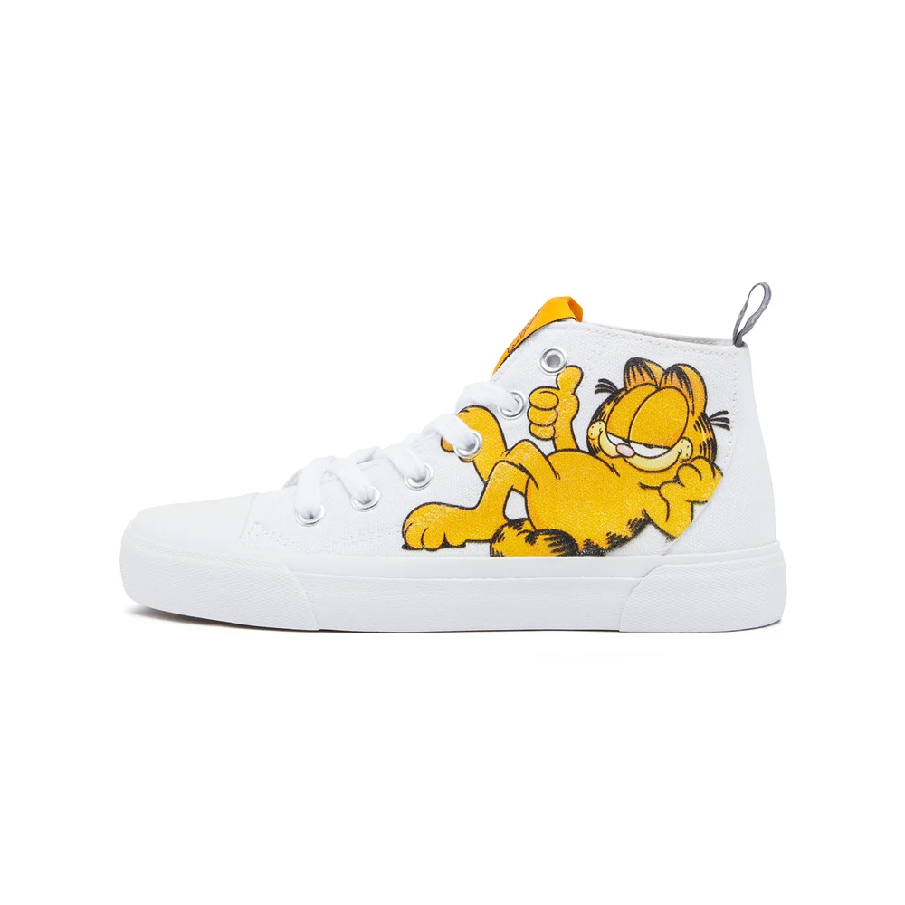 Akedo x Garfield Kids' High Top - White - UK Kids 10 / EU28 Afbeelding 1
