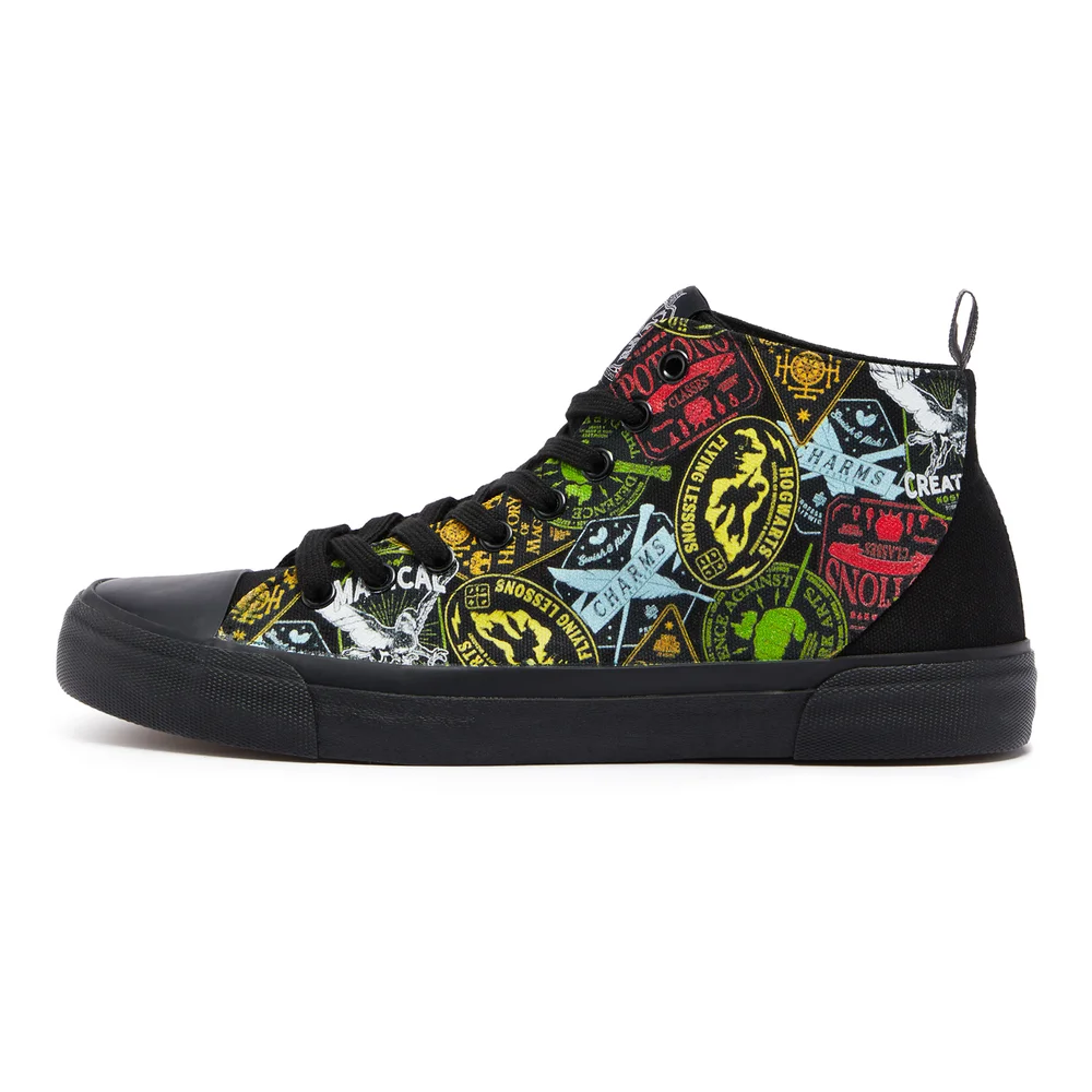 Akedo x Harry Potter Badges High Top - All Black - UK 3 / EU 35.5 / US Men's 3.5 / Women's 5 Afbeelding 1