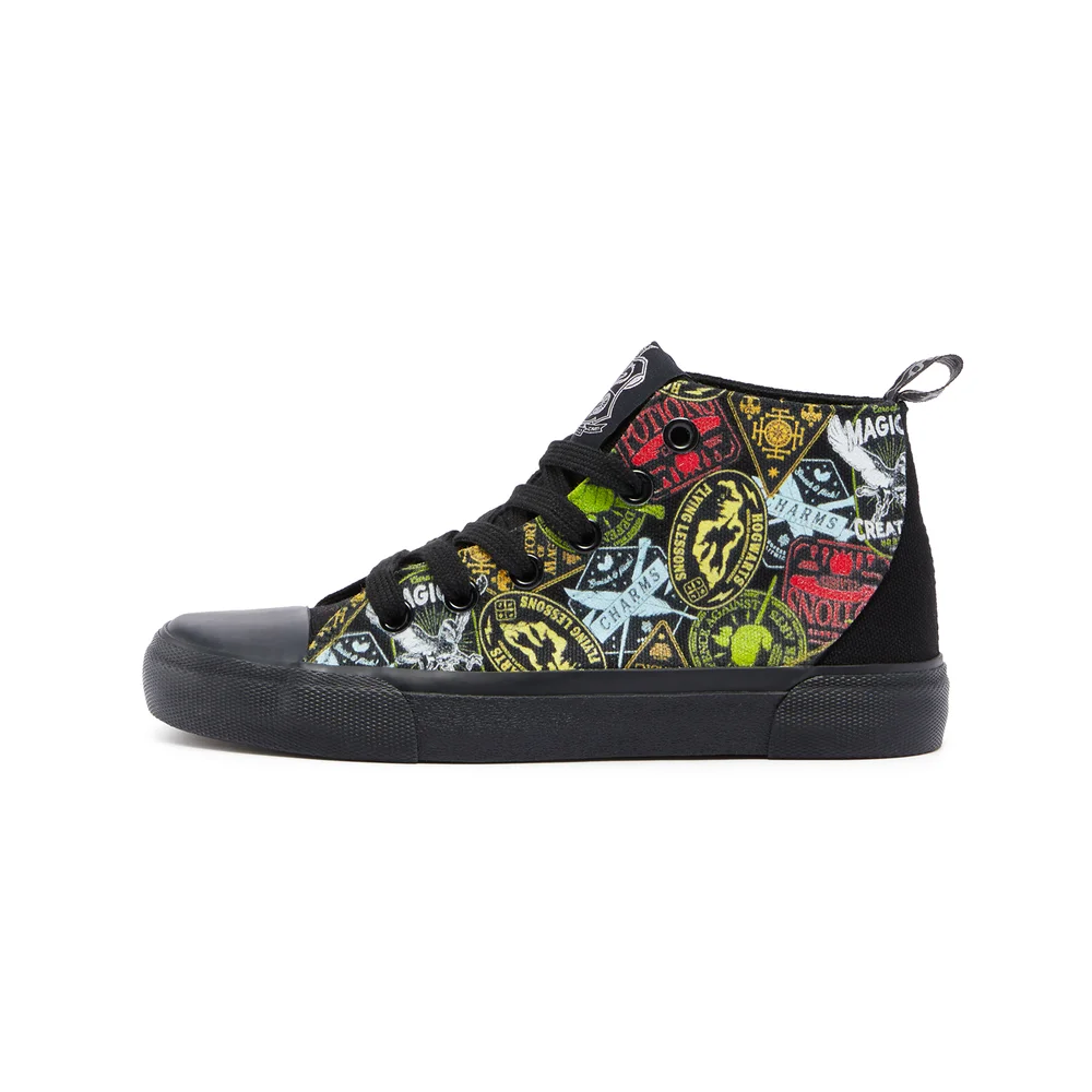 Akedo x Harry Potter Badges Kids' High Top - All Black - UK Kids 10 / EU28 Afbeelding 1