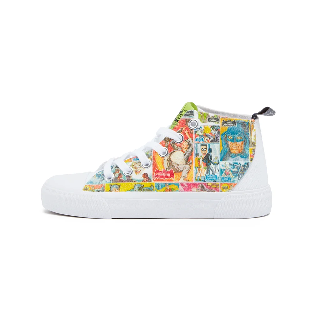 Akedo x DC Comics Batman Classic Kids' High Top - White - UK Kids 10 / EU28 Afbeelding 1