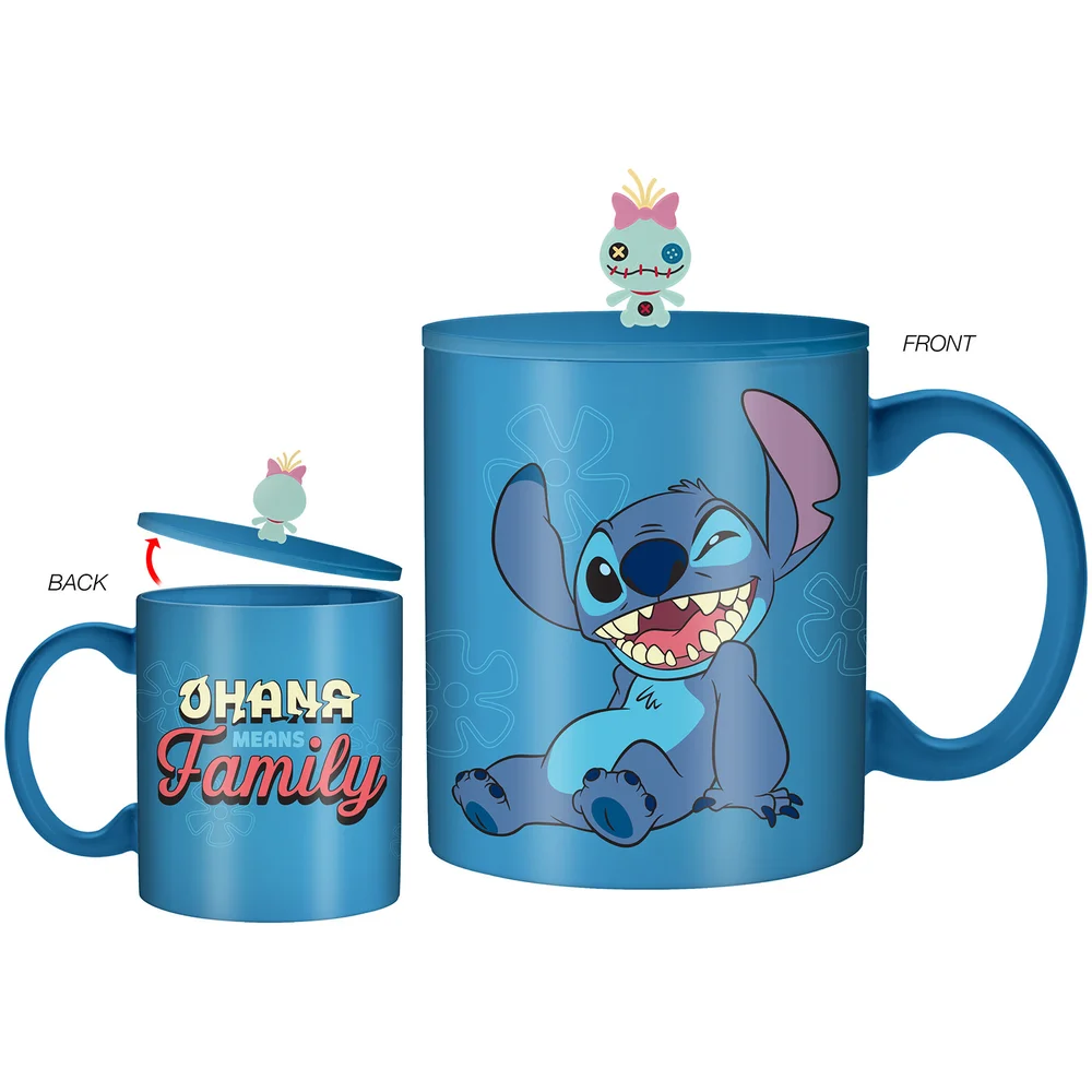 Disney Lilo and Stitch Wink Ceramic Mug with Sculpted Lid Afbeelding 1