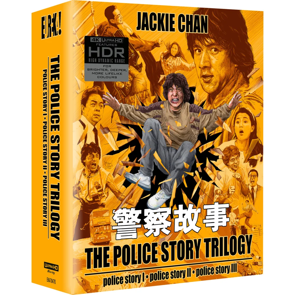 The Police Story Trilogy (Eureka Classics) Limited Edition 3-Disc 4K Ultra HD Blu-Ray Afbeelding 1