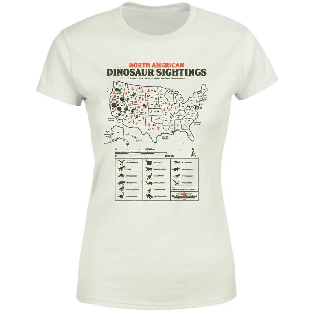 Jurassic World Dinosaur Sightings Women's T-Shirt - Cream - M Afbeelding 1