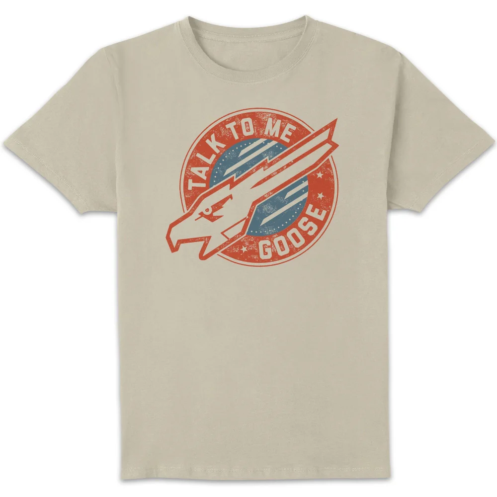 Top Gun Talk To Me Goose Unisex T-Shirt - White Vintage Wash - XL Afbeelding 1