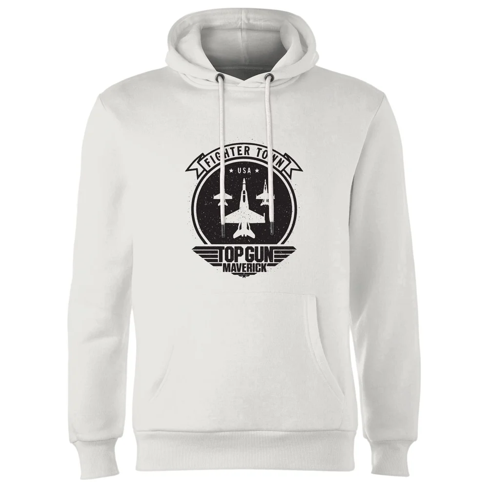 Top Gun Maverick Fighter Town USA Hoodie - White - S Afbeelding 1