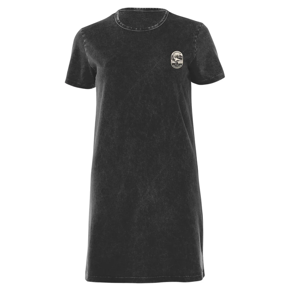 Jurassic World T-Rex Encounter Women's T-Shirt Dress - Black Acid Wash - M Afbeelding 1