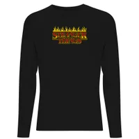 Stranger Things Flames Logo Unisex T-Shirt Met Lange Mouwen - Zwart - undefined undefined