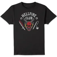 Stranger Things Hellfire Club Vintage Unisex T-Shirt - Zwart - undefined undefined