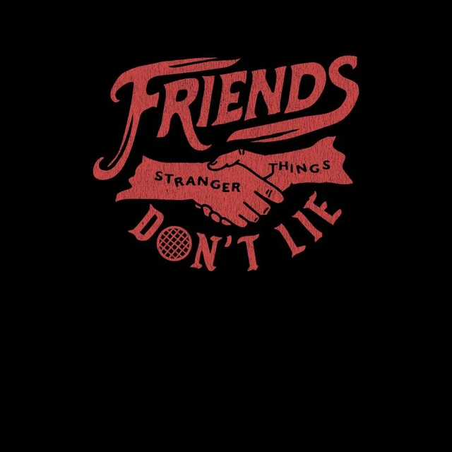 Stranger Things Friends Don't Lie Unisex T-Shirt - Zwart