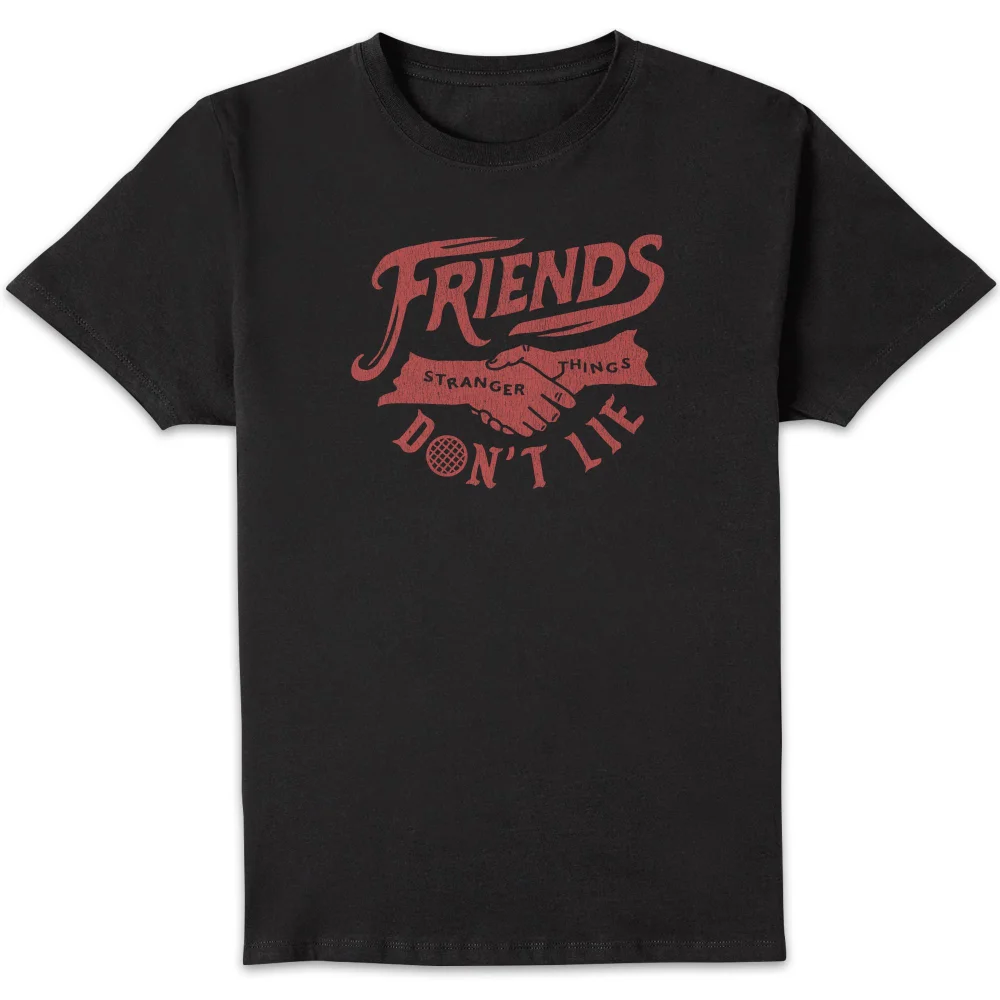Stranger Things Friends Don't Lie Unisex T-Shirt - Zwart - S Afbeelding 1