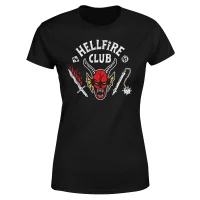 Stranger Things Hellfire Club Vintage Dames T-Shirt - Zwart - undefined undefined