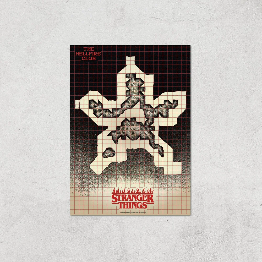 Stranger Things Map Giclee Art Print - A4 - Print Only Afbeelding 1