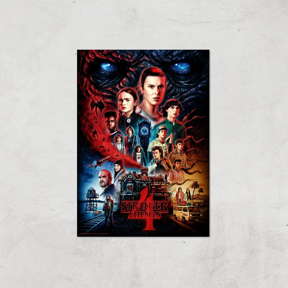 Stranger Things Composition Giclee Art Print - A4 - Print Only Afbeelding 1