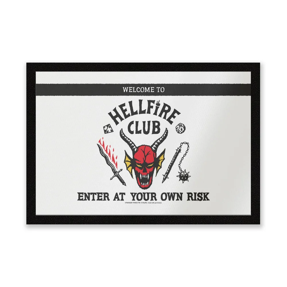 Stranger Things Welcome To The Hellfire Club Deurmat Afbeelding 1
