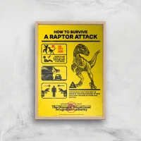 Jurassic World How To Survive A Raptor Attack Giclee Art Print